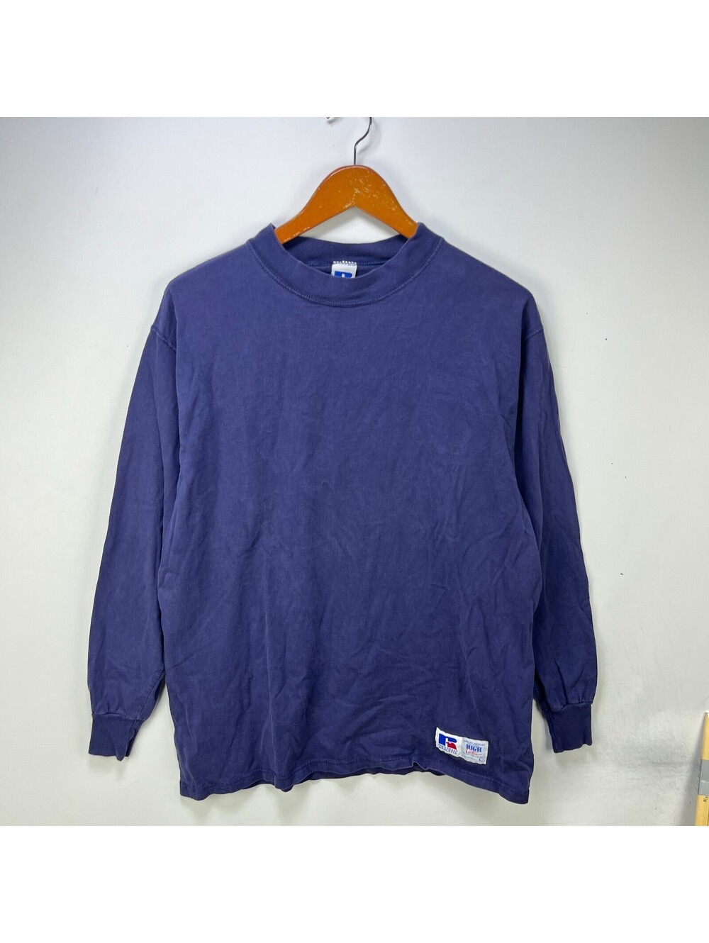 Vintage Russell Athletic Long Sleeve Mock Neck Shirt L